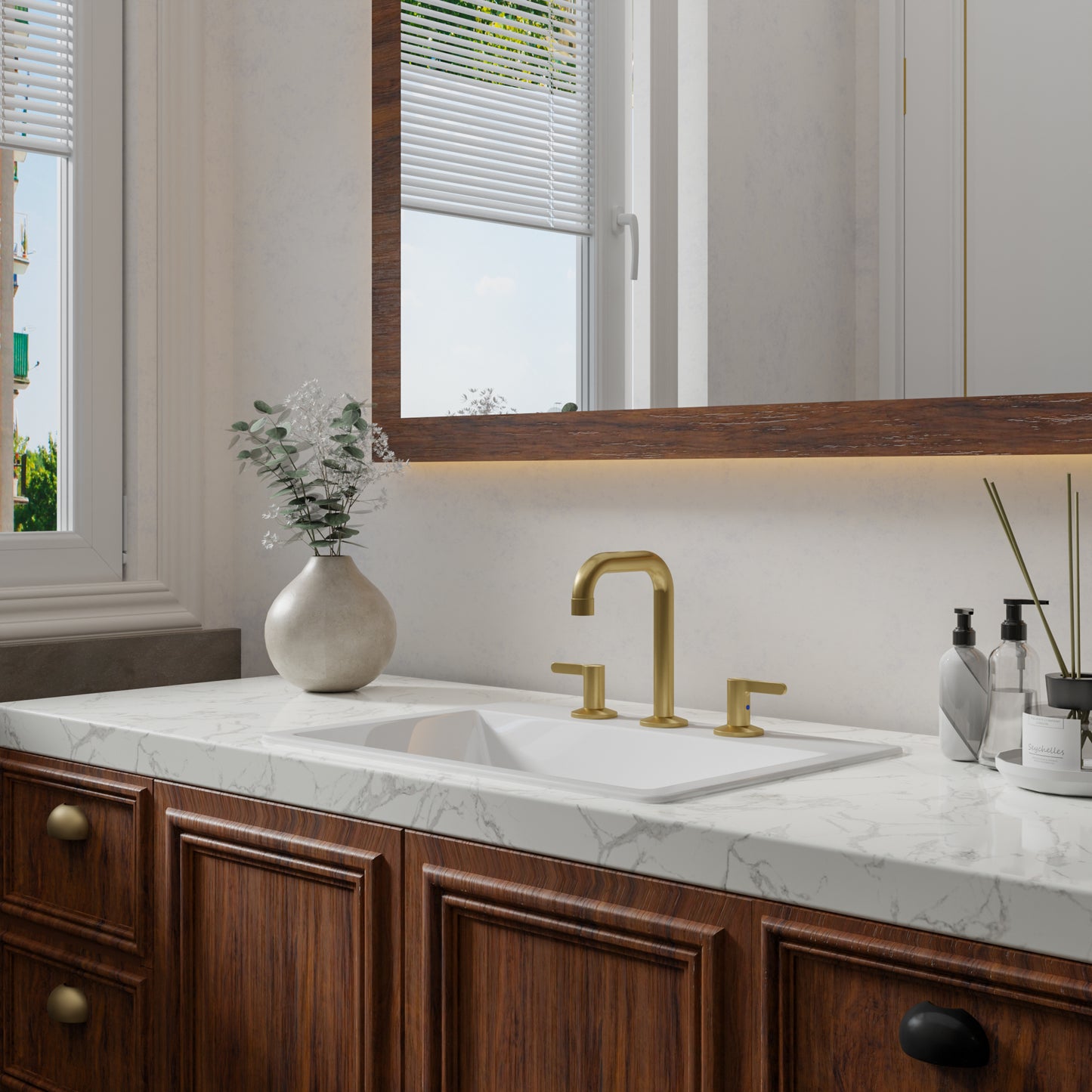 MP-21010 8''Widespread Basin Gold Faucet