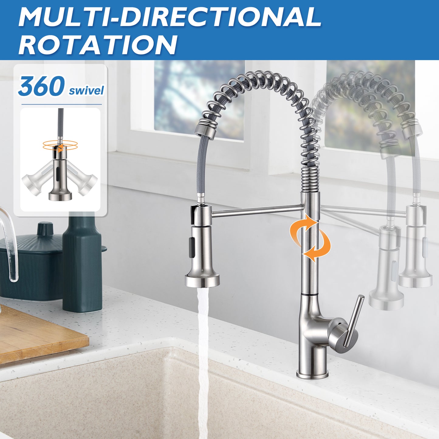 CF-15011 pull down kitchen faucet