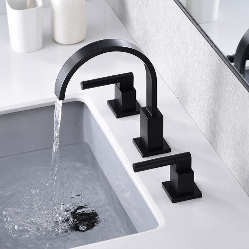 MP-21002 Black 8''widespread basin faucet