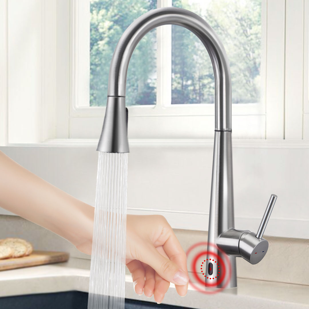 CF-15025 Touchless Sensor Faucet With Pull-down Sprayer