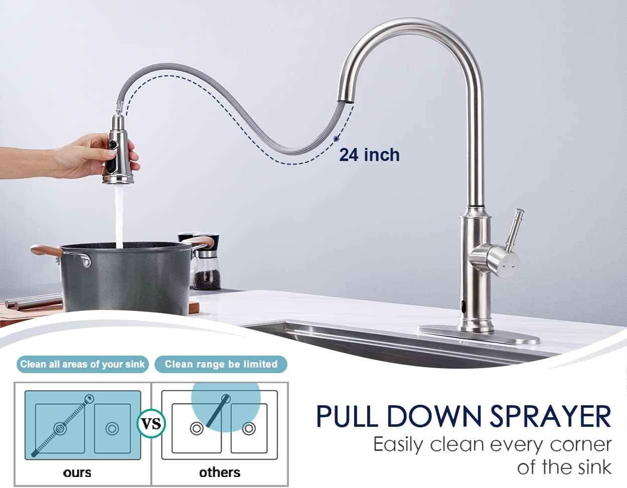 Touch Faucet Pull Down Kitchen Faucet CF-15026