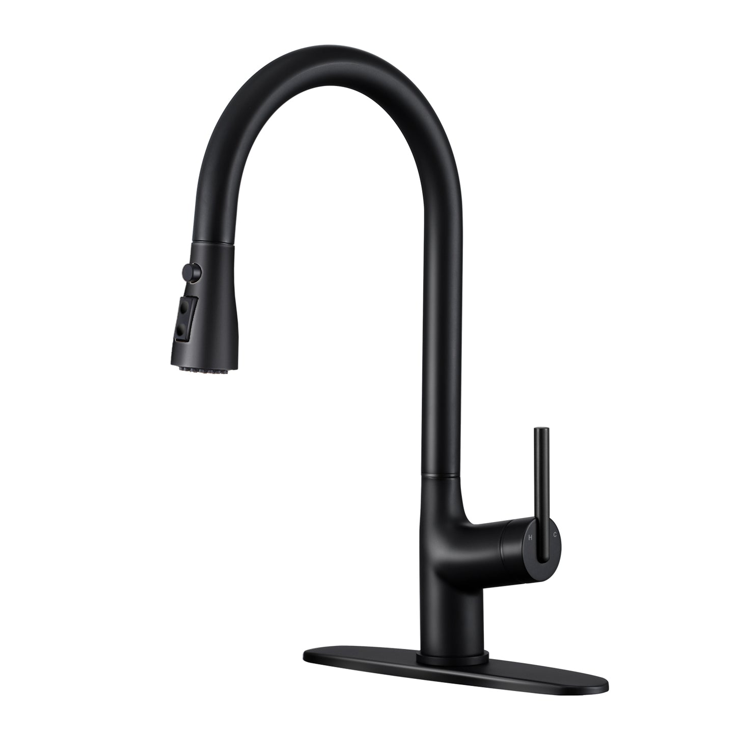 CF-15010 Black pull down kitchen faucet-Arrisea